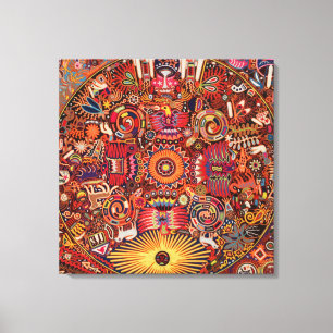 Kunst Oaxacas Mexiko mexikanische Stammes- Boho Leinwanddruck