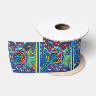 Kunst Oaxacas Mexiko mexikanische Stammes- Boho Satinband