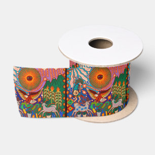 Kunst Oaxacas Mexiko mexikanische Stammes- Boho Satinband
