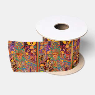 Kunst Oaxacas Mexiko mexikanische Stammes- Boho Satinband