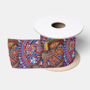 Kunst Oaxacas Mexiko mexikanische Stammes- Boho Satinband