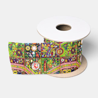 Kunst Oaxacas Mexiko mexikanische Stammes- Boho Satinband