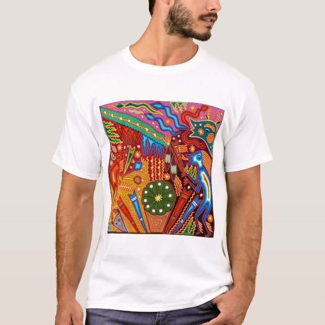 Kunst Oaxacas Mexiko mexikanische Stammes- Boho T-Shirt (Vorderseite)
