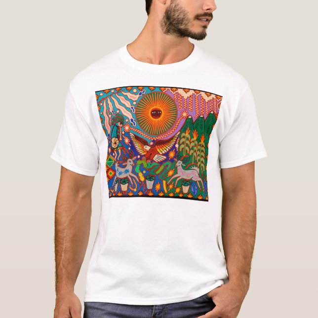 Kunst Oaxacas Mexiko mexikanische Stammes- Boho T-Shirt (Vorderseite)