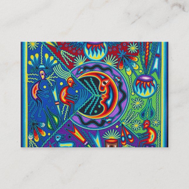 Kunst Oaxacas Mexiko mexikanische Stammes- Boho Visitenkarte (Vorderseite)