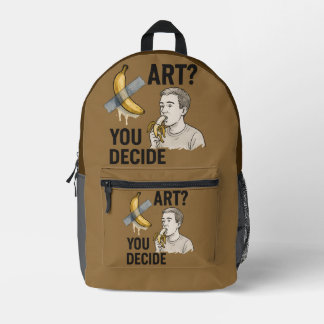 Kunst oder Snack? Die Bananendebatte Bedruckter Rucksack
