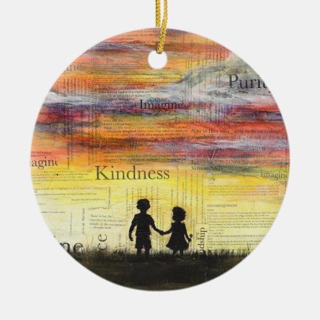 Kunst-Ornament "Imagine" Keramik Ornament (Vorne)