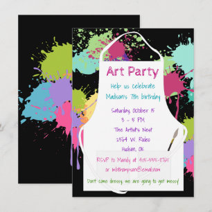 Kunst-Party-Pastell-Farben Einladung