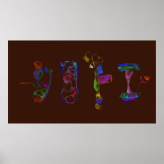 Kunst-Potpourri  Dunkelbraun minimalistischer Abst Poster