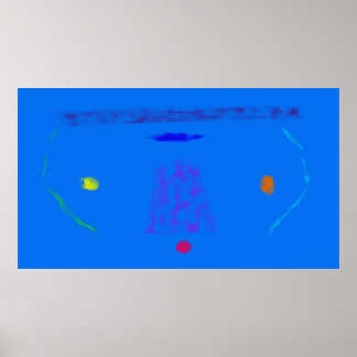 Kunst Potpourri Himmelblau minimalistischer abstra Poster