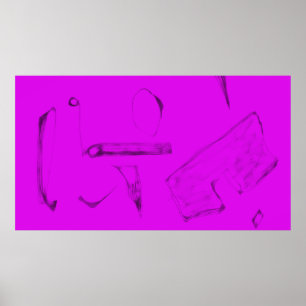 Kunst Potpourri Pink Absract Minimalismus Poster