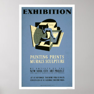 Kunst-Projekt New York WPA 1940 Poster