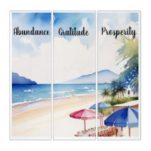 Kunst-Regenschirme am Strand -