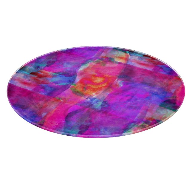 Kunst rosa, blau, rote Textur Hintergrund Schneidebrett (Ecke)