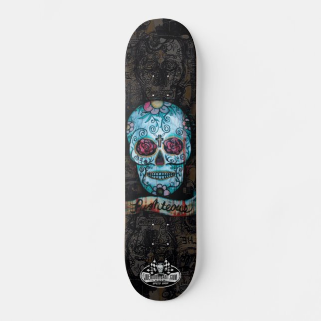 Kunst-Schädel-Plattform II Joes Morris Skateboard (Vorderseite)