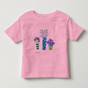 Kunst-Shirt: Lose Töpfe Blumen Kleinkind T-shirt