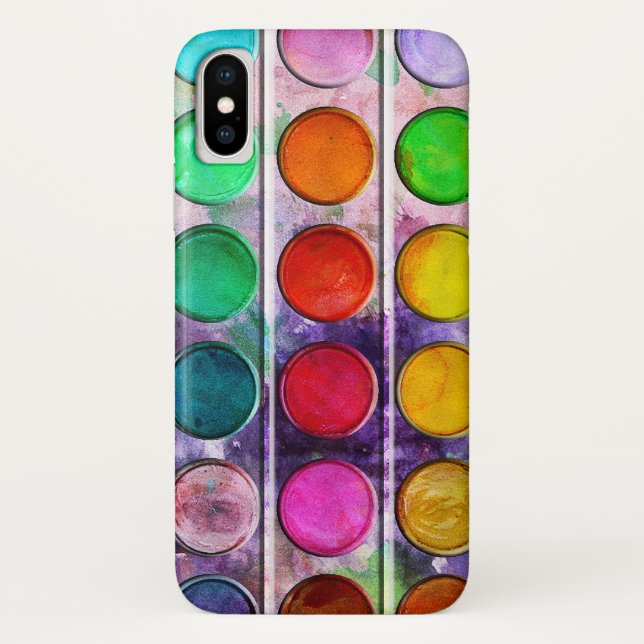 Kunst-Spaß-bunter Farben-Farbkasten Case-Mate iPhone Hülle (Rückseite)