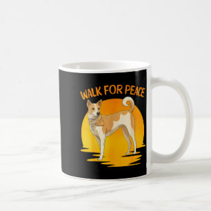 Kunst Spaziergang Frieden Aloka Hund Minimalist Kaffeetasse