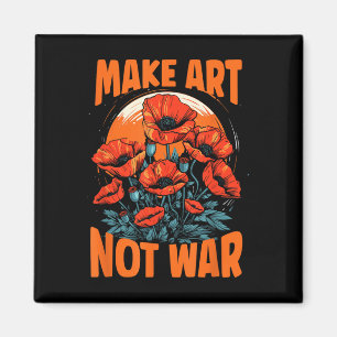 Kunst statt Krieg wachsen Poppies für Friedensküns Magnet