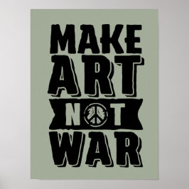 Kunst statt Krieg Weltfriedenspender für Künstler Poster
