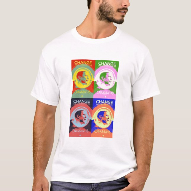 Kunst-T - Shirt des Pop-Barack08 (Vorderseite)
