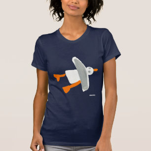 Kunst-T - Shirt: Seemöwe-Fronten-und T-Shirt