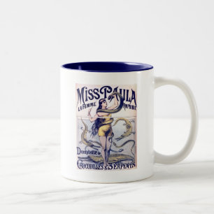 Kunst-Tasse Fräulein-Paula Circus Poster Print Zweifarbige Tasse