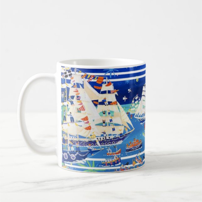 Kunst-Tasse: Hoher SchiffeRegatta Falmouths '14 Kaffeetasse (Links)