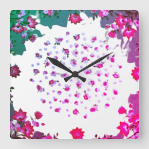 KUNST UND DESIGN DER Wall-Clock-KUNST Quadratische Wanduhr