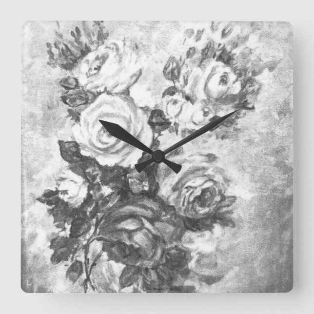 KUNST UND DESIGN DER Wall-Clock-KUNST Quadratische Wanduhr (Vorderseite)