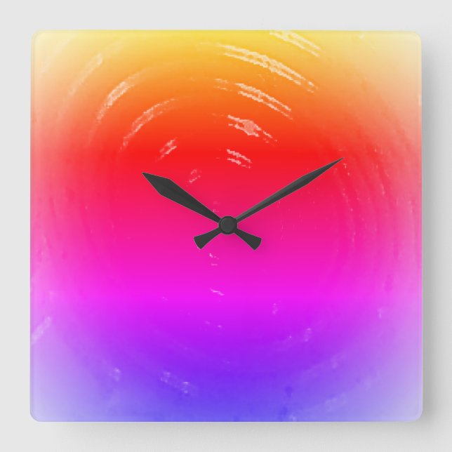 KUNST UND DESIGN KLICKEN QUADRATISCHE WANDUHR (Vorderseite)