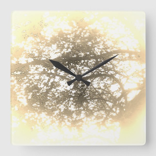KUNST UND DESIGN KLICKEN QUADRATISCHE WANDUHR (Vorderseite)