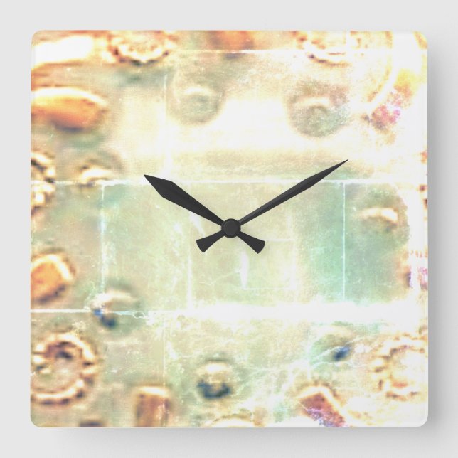 KUNST UND DESIGN KLICKEN QUADRATISCHE WANDUHR (Vorderseite)
