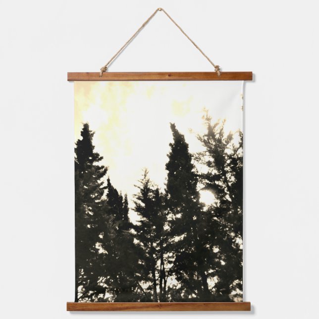 KUNST UND DESIGN VON HOLZTOPPESTRE WANDTEPPICH MIT HOLZRAHMEN (Vorderseite)