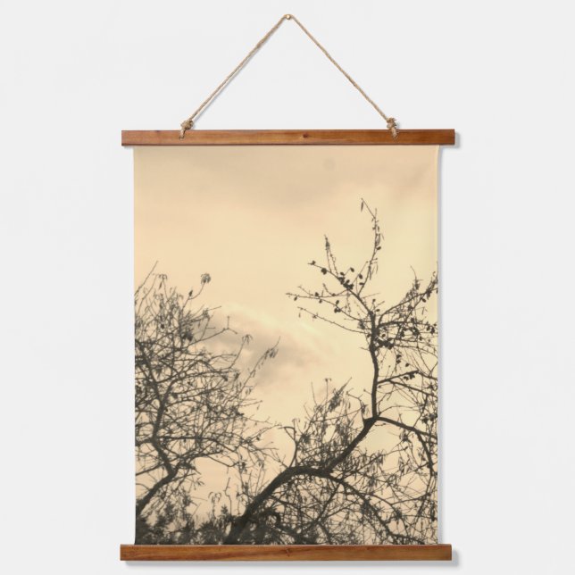 KUNST UND DESIGN VON HOLZTOPPESTRE WANDTEPPICH MIT HOLZRAHMEN (Vorderseite)