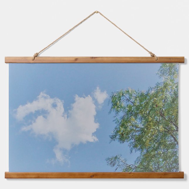 KUNST UND DESIGN VON HOLZTOPPESTRE WANDTEPPICH MIT HOLZRAHMEN (Vorderseite)