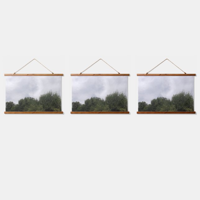 KUNST UND DESIGN VON HOLZTOPPESTRE WANDTEPPICH MIT HOLZRAHMEN (Dreifach)