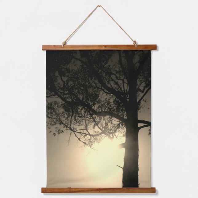 KUNST UND DESIGN VON HOLZTOPPESTRE WANDTEPPICH MIT HOLZRAHMEN (Vorderseite)