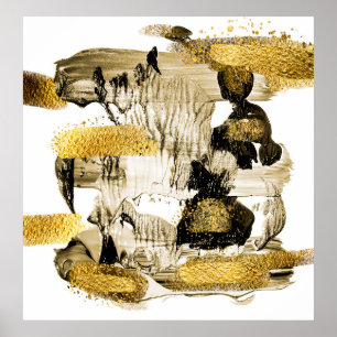 Kunst und Gold. Trendfarben mit goldener Farbe und Poster