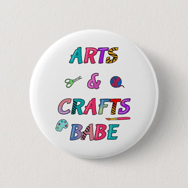 Kunst und Handwerk Babe Button (Vorderseite)