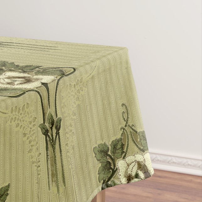 Kunst und Handwerk, Mission Style White Floral Mus Tischdecke (Beispiel)