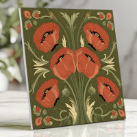 Kunst und Handwerk Mohnblume auf Olivenweg