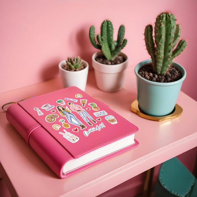 Kunst und Kultur Kunstmuseum Aufkleber (Fun Artist Creative Life Art Supplies Illustration Sticker)