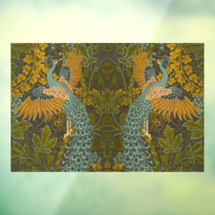 Kunst und Kunsthandwerk Walter Crane Pfauen-Muster Fensteraufkleber