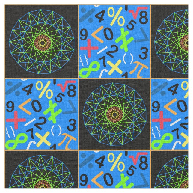 Kunst-und Mathe-Gewebe, blau Stoff (Nahaufnahme)