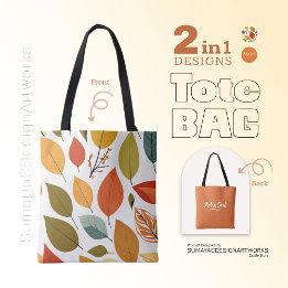 Kunst und Soul Orange Blätter 2 in 1 Gesamtpaket Tasche