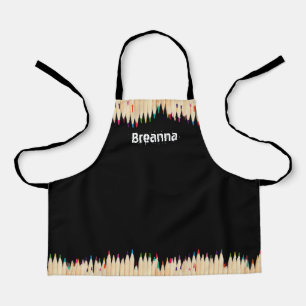 Kunst versorgt farbige Stifte Personalisierte Kind Schürze