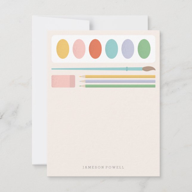 Kunst versorgt Kindergeschichten Mitteilungskarte (Vorderseite)