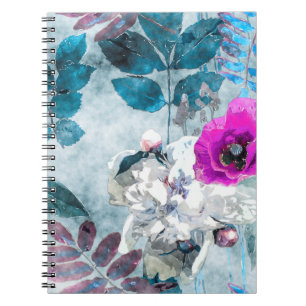 kunst Vintage Aquarellfarben flornahtlos pa Notizblock
