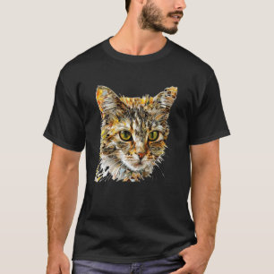 Kunst Vintage Katzenliebhaber Bunt Haustier Süß Mo T-Shirt